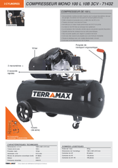 Compresseurs, outils pneumatiques - Compresseurs - Compresseur d'air monophasé 100 L