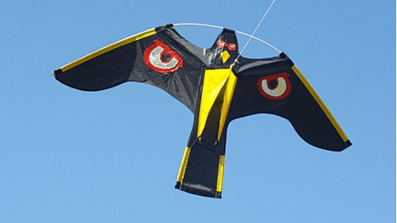 Lutte anti-nuisibles - Effaroucheurs - Cerf volant PRÉDATOR 2 et mat acier