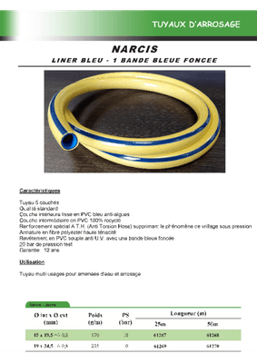 Arrosage, tuyaux - Tuyaux - Tuyau d'arrosage Ø19 x 25 m