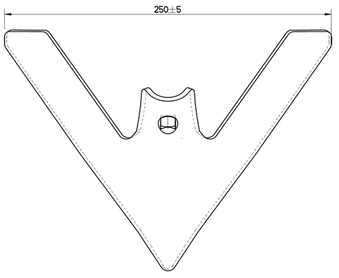 Pièces d'usure disque et dent - Kongskilde - Soc de bineuse 250x4 mm Kongskilde adaptable