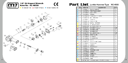 Compresseurs, outils pneumatiques - Outils pneumatiques - Clé à chocs pneumatique 1/2''