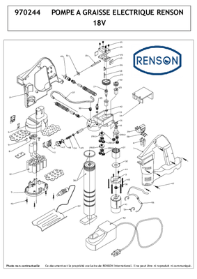 Equipement d'atelier - Graissage - Pompe a graisse électrique 18 V