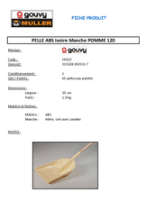 Equipement ferme, jardin - Outils emmanchés - Pelle à ensilage en ABS + manche