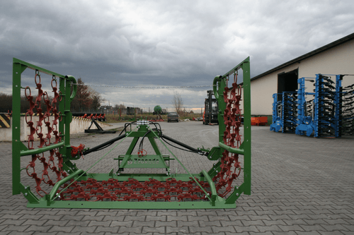 Entretien - Herse prairie - Herse émousseuse de prairie à chainons 6 m 1 vérin