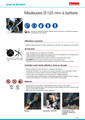 Electroportatifs - Meuleuses, tronçonneuses - Meuleuse sans fil 18V DGA506Z