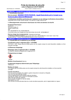 Lutte anti-nuisibles - Produits anti-nuisibles - Raticide souricide pâte fraiche 5 kg
