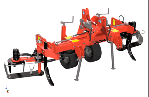 Travail du sol - Viti arbo - Interceps sur châssis à largeur variable