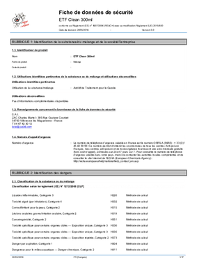 Carburant et transfert - Additifs - ETF CLEAN entretien diesel